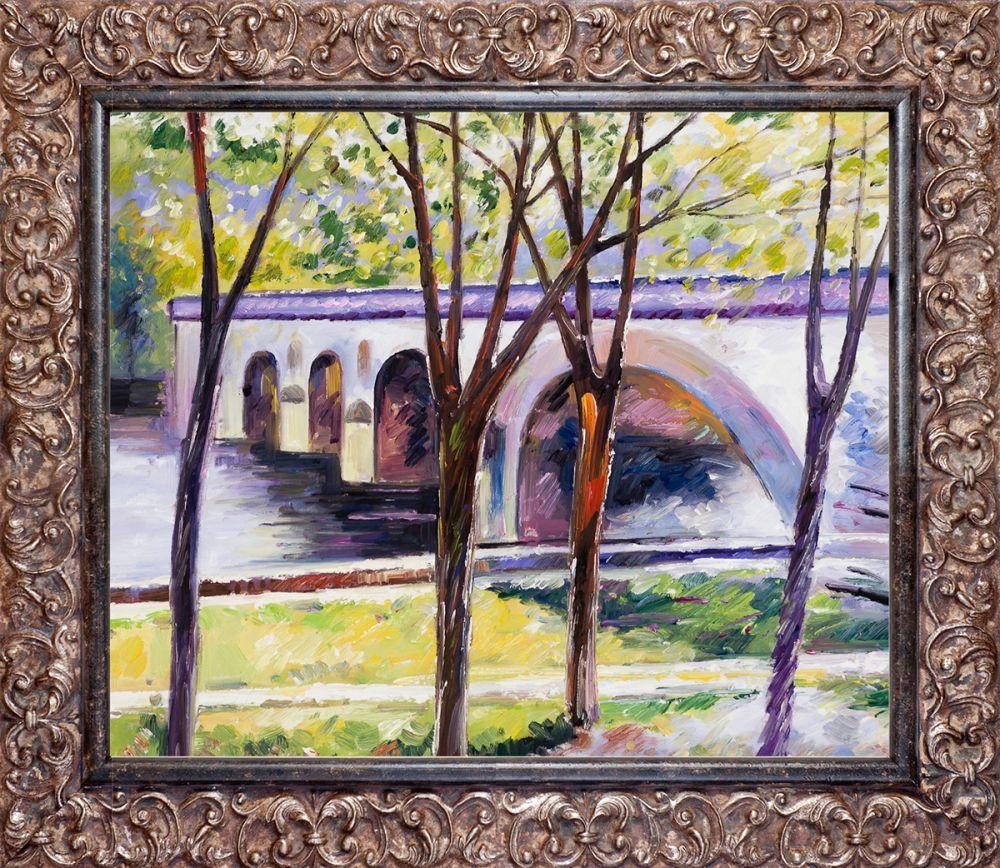 Bridge near Giverny Pre-Framed - Brasovia Frame 20"X24"