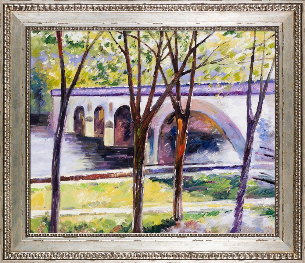 Bridge near Giverny Pre-Framed - Versailles Silver King Frame 20" X 24"