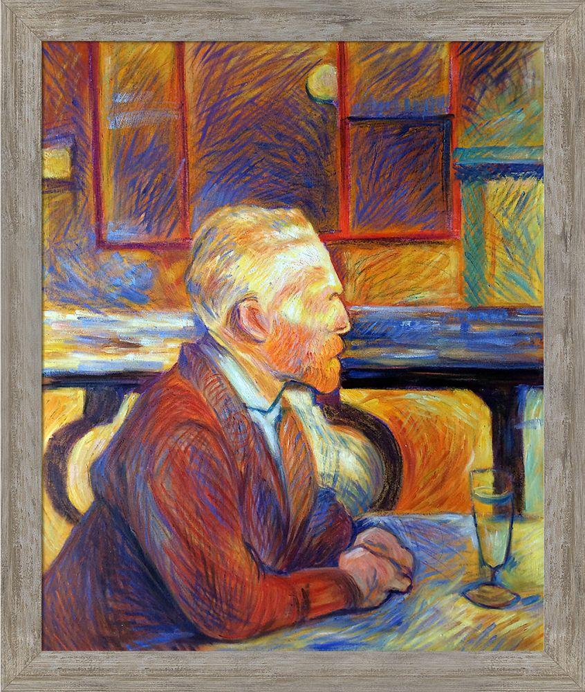 Portrait de Vincent van Gogh, 1887 Preframed - Metropolitan Pewter Frame 20" X 24"