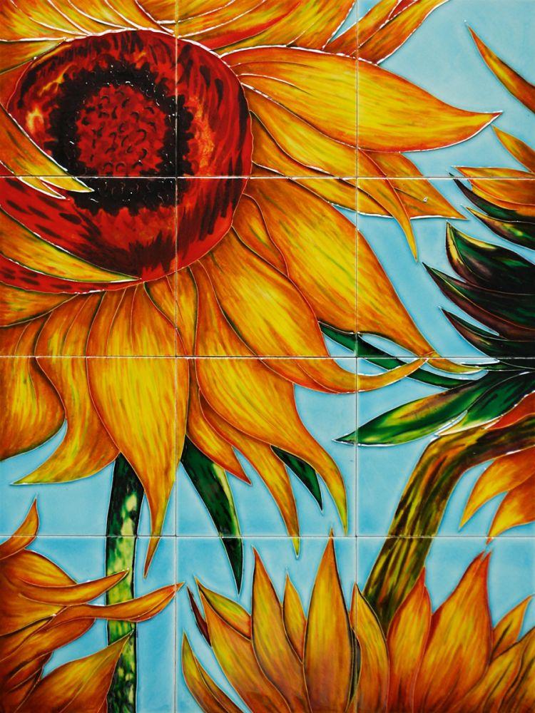 Sunflowers (detail) Mural Wall Tiles