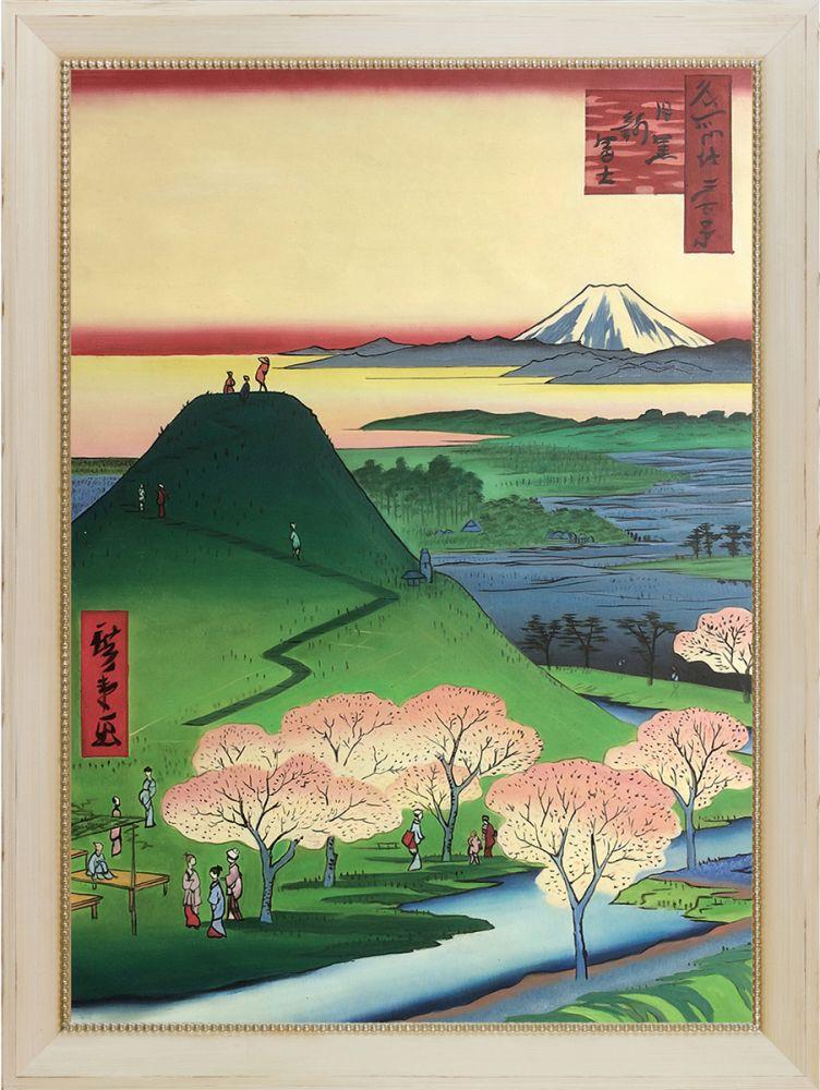 New Fuji, Meguro, No. 24 in One Hundred Famous Views of Edo Pre-Framed - Constantine Frame 24" X 36"