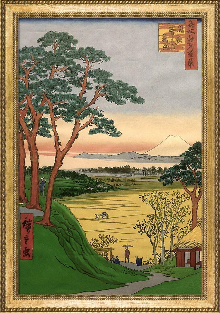 Grandpa's Teahouse, Meguro, No. 84 from One Hundred Famous Views of Edo Pre-Framed - Verona Gold Braid Frame 24"X36"