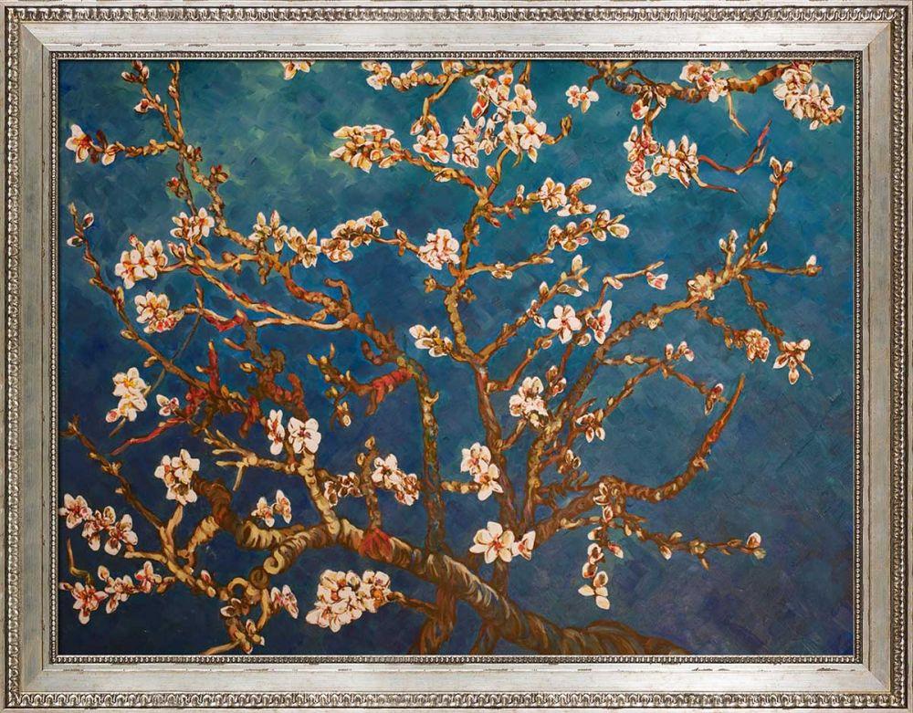 Branches of an Almond Tree in Blossom Pre-Framed - Versailles Silver King Frame 30" X 40"