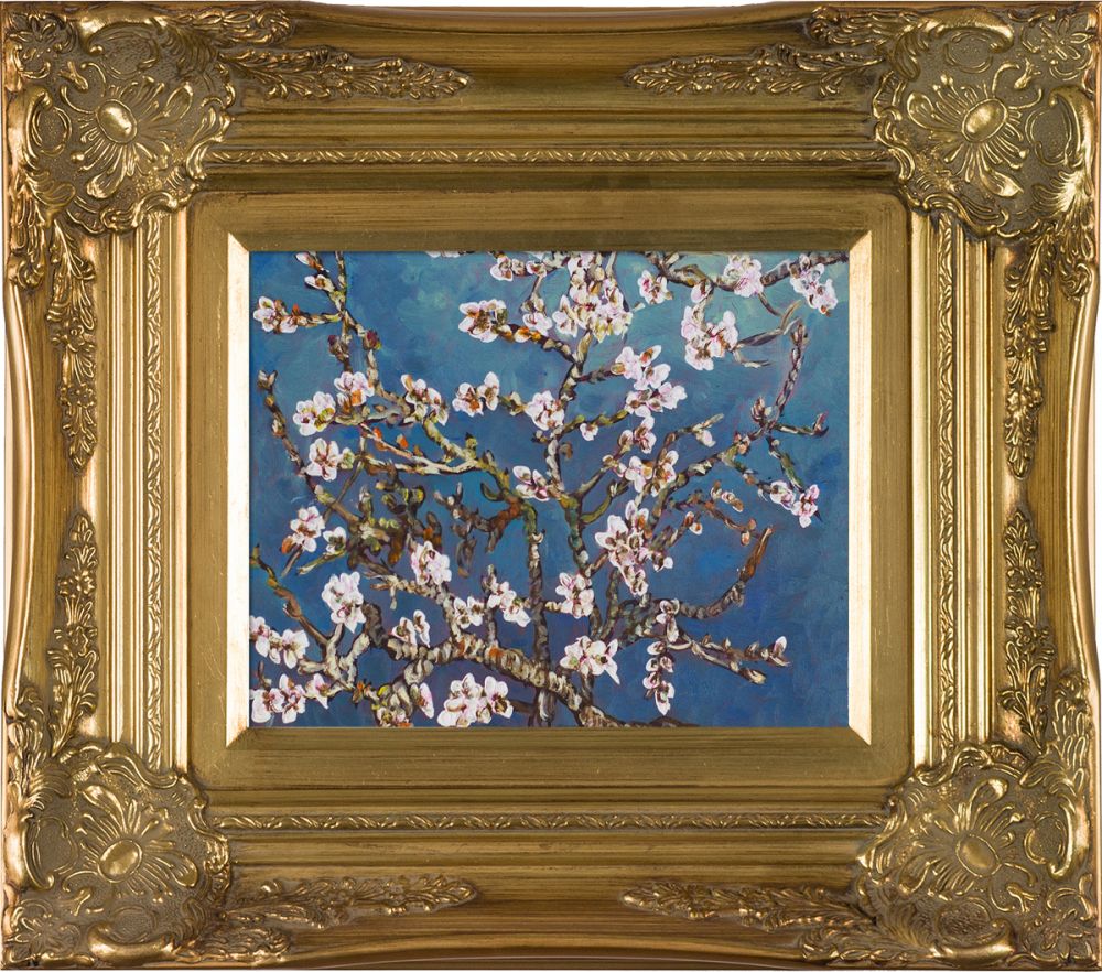 Branches of an Almond Tree in Blossom Pre-Framed - Victorian Gold Frame 8"X10"