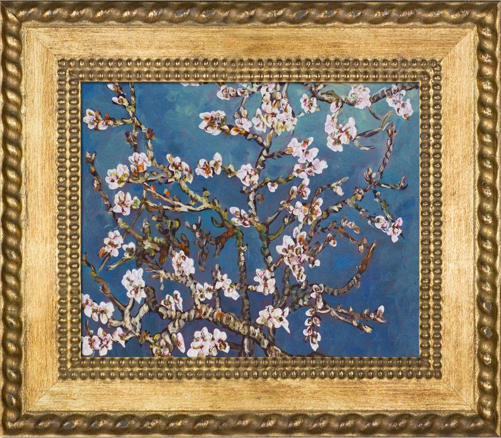 Branches of an Almond Tree in Blossom Pre-Framed - Verona Gold Braid Frame 8"X10"