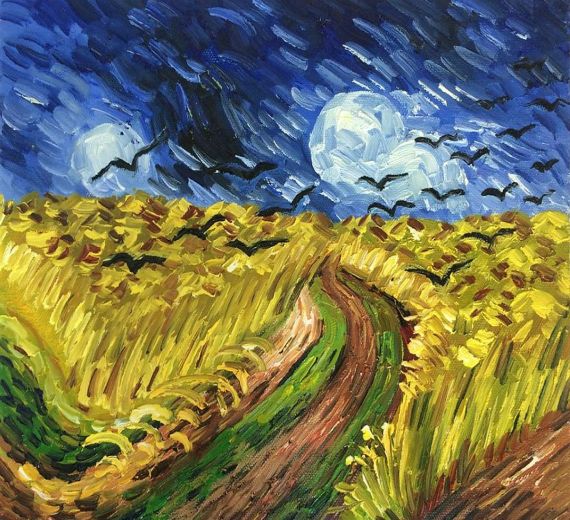 Wheat Field with Crows - Van Gogh Canvas Reproduction