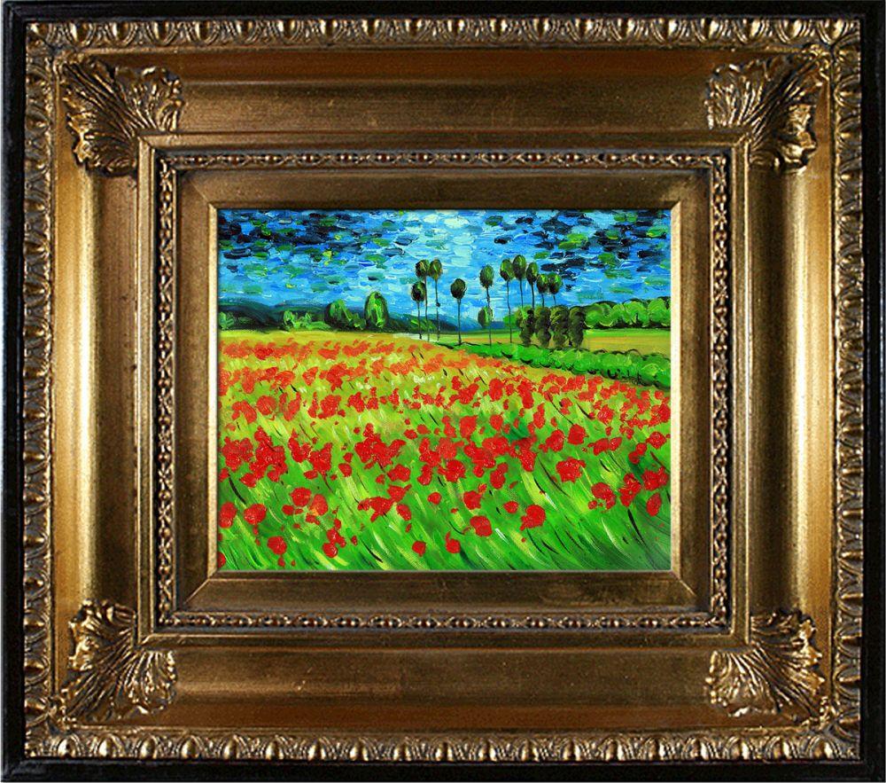 Field of Poppies Pre-Framed - Regency Gold Frames 8"X10"