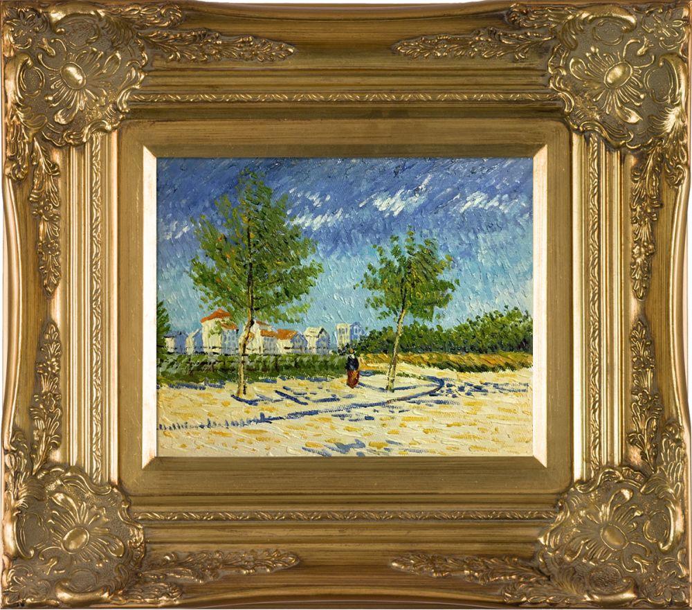 On The Outskirts of Paris Pre-Framed - Victorian Gold Frame 8"X10"