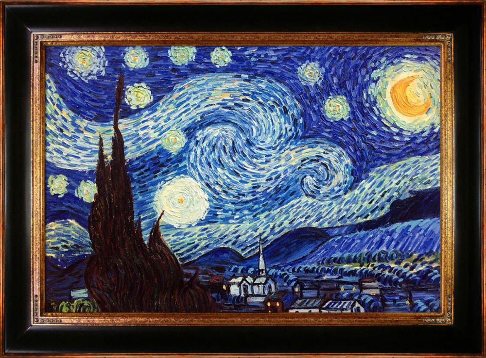 Starry Night Pre-Framed - Opulent Frame 24"X36"