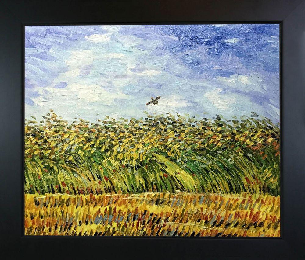 Edge of a Wheat Field with Poppies and a Lark Pre-Framed - New Age Black Frame 20"X24"