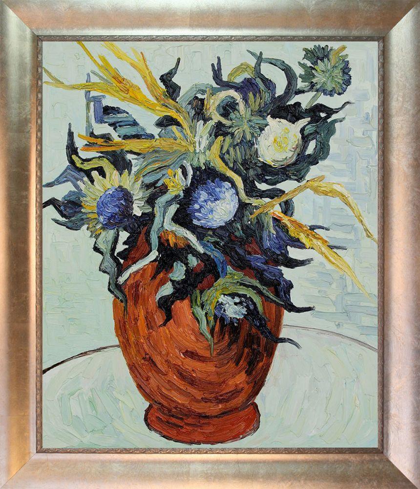 Still Life with Thistles, 1890 Pre-Framed - Champage Scoop with Swirl Lip Frame 20"X24"
