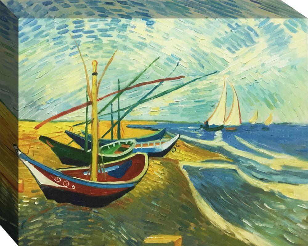 Fishing Boats on the Beach At Saintes-Maries Gallery Wrap - Gallery Wrap 16"X20"
