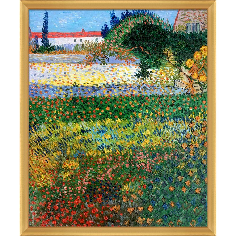 Flowering Garden with Path Pre-framed - Piccino Luminoso Frame 20" X 24"