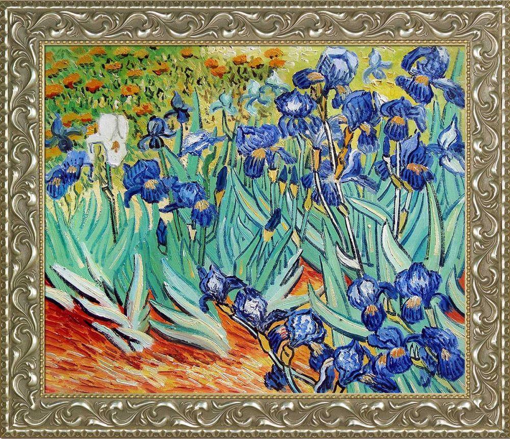 Irises Pre-Framed - Rococo Silver 20"X24"