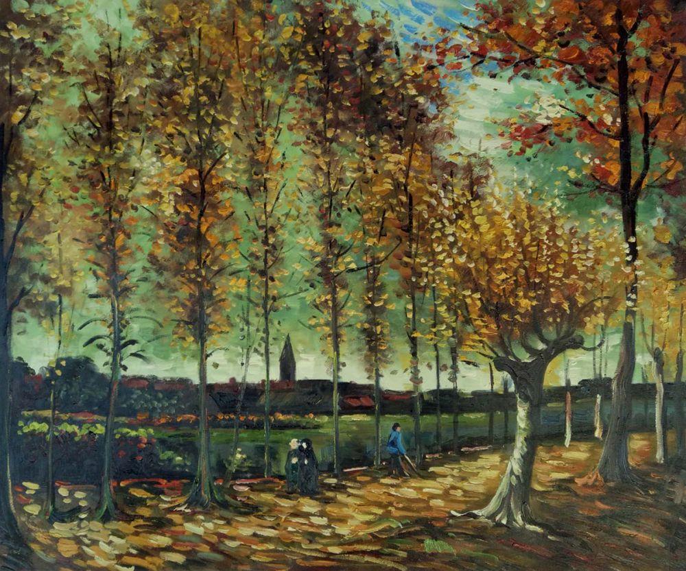 Lane with poplars near Nuenen