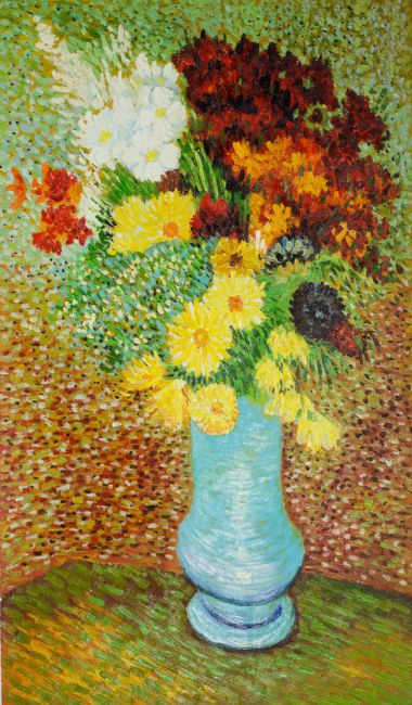 Vincent Van Gogh, Vase with Daisies and Anemones - Hand Painted Oil ...