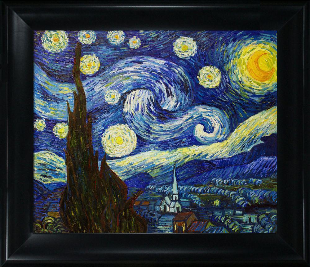Starry Night Pre-Framed - Black Matte King Frame 20"X24"