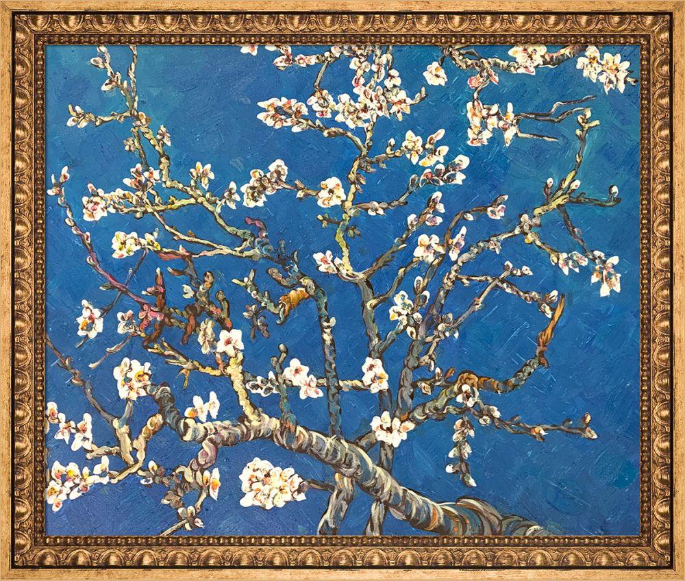 Branches of an Almond Tree in Blossom Pre-Framed - Versailles Gold Frame 20" X 24"