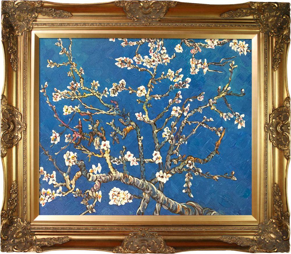 Branches of an Almond Tree in Blossom Pre-Framed - Victorian Gold Frame 20"X24"