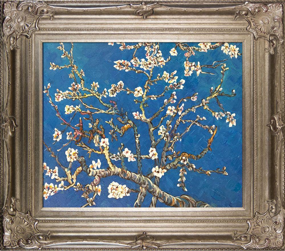Branches of an Almond Tree in Blossom Pre-Framed - Renaissance Champagne Frame 20"X24"