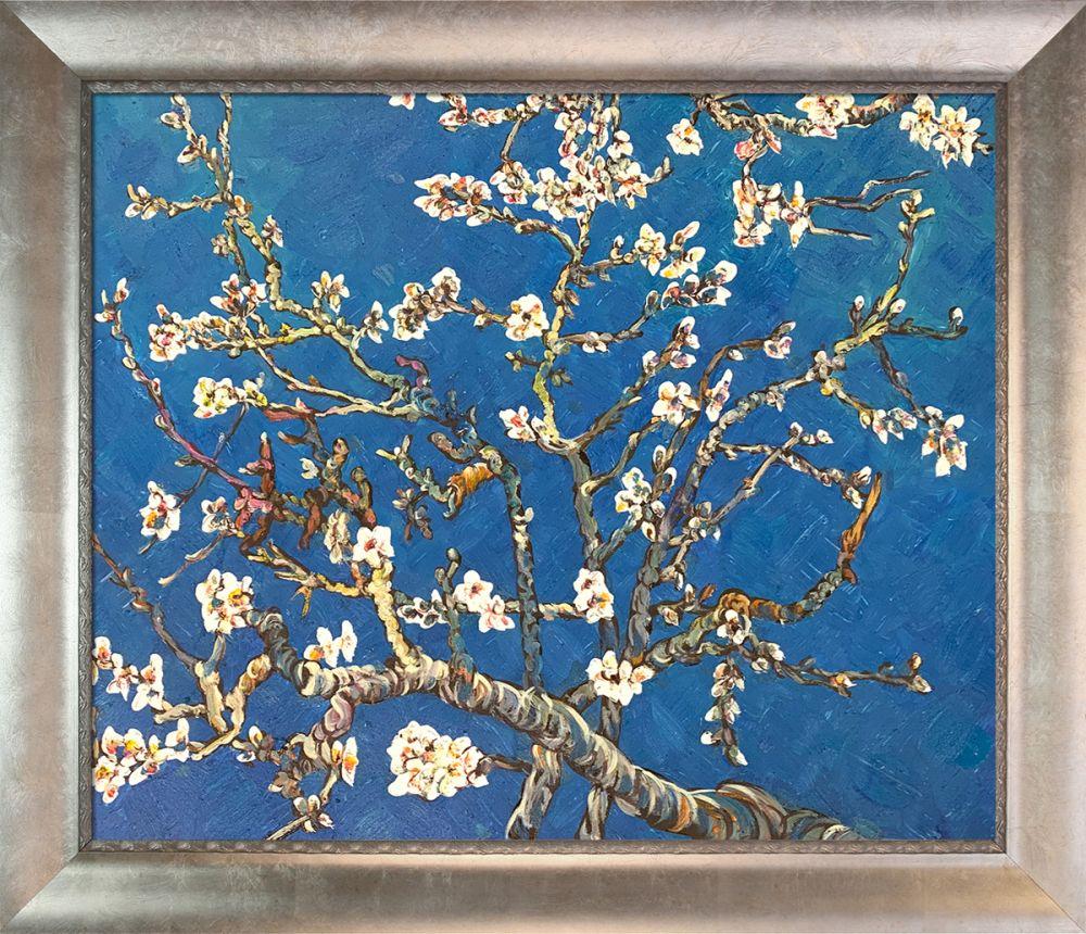 Branches of an Almond Tree in Blossom Pre-Framed - Champage Scoop with Swirl Lip Frame 20"X24"