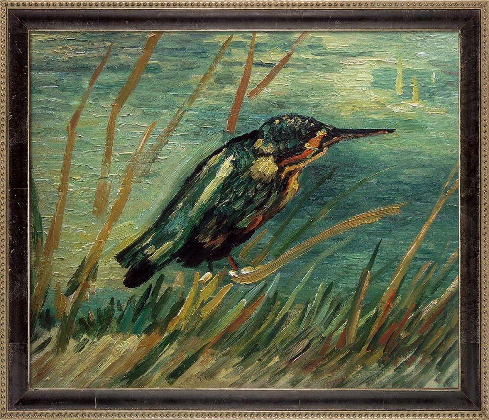 The Kingfisher, 1886 Pre-Framed - Hermitage Cabernet Scooped Frame 20X24