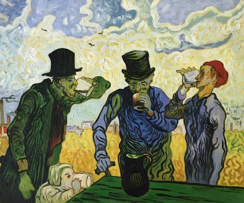 The Drinkers (After Daumier), 1890
