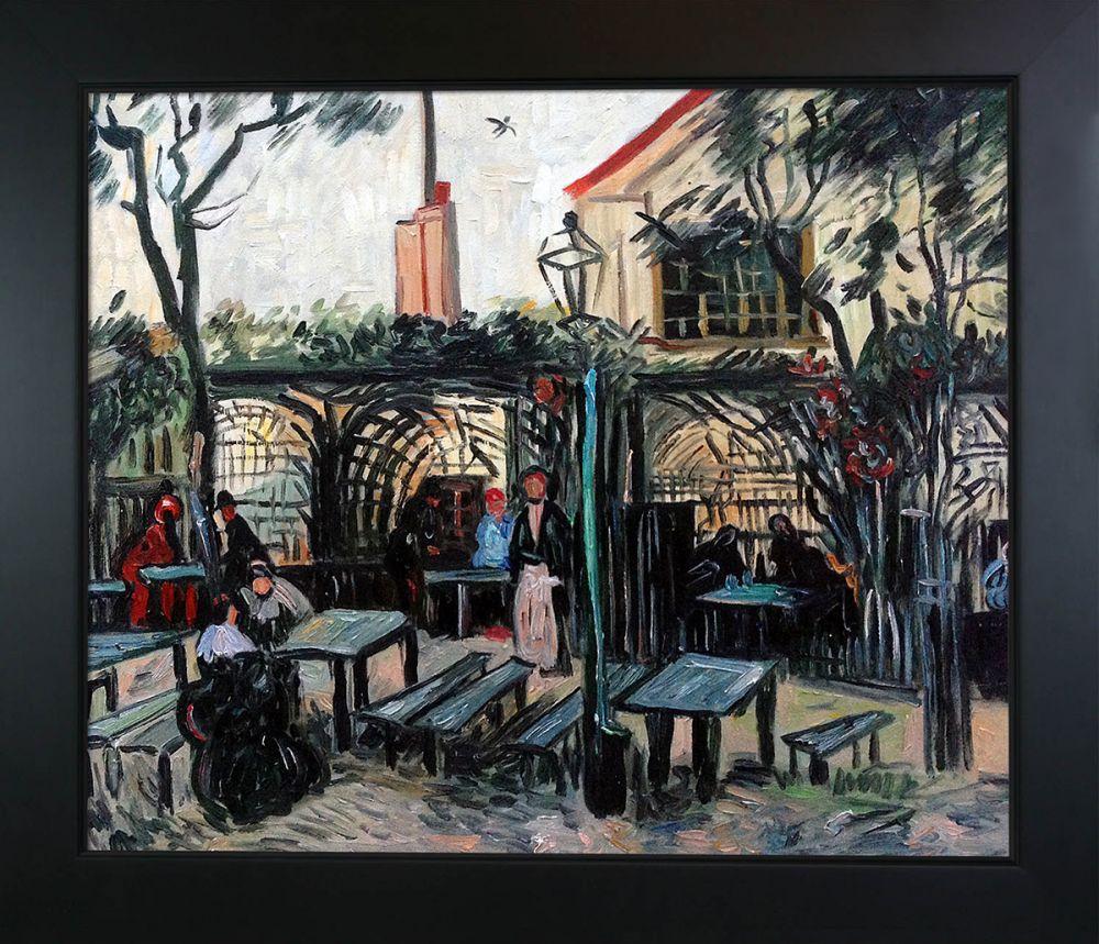 Terrace of a Cafe on Montmartre - New Age Black Frame 20"X24"