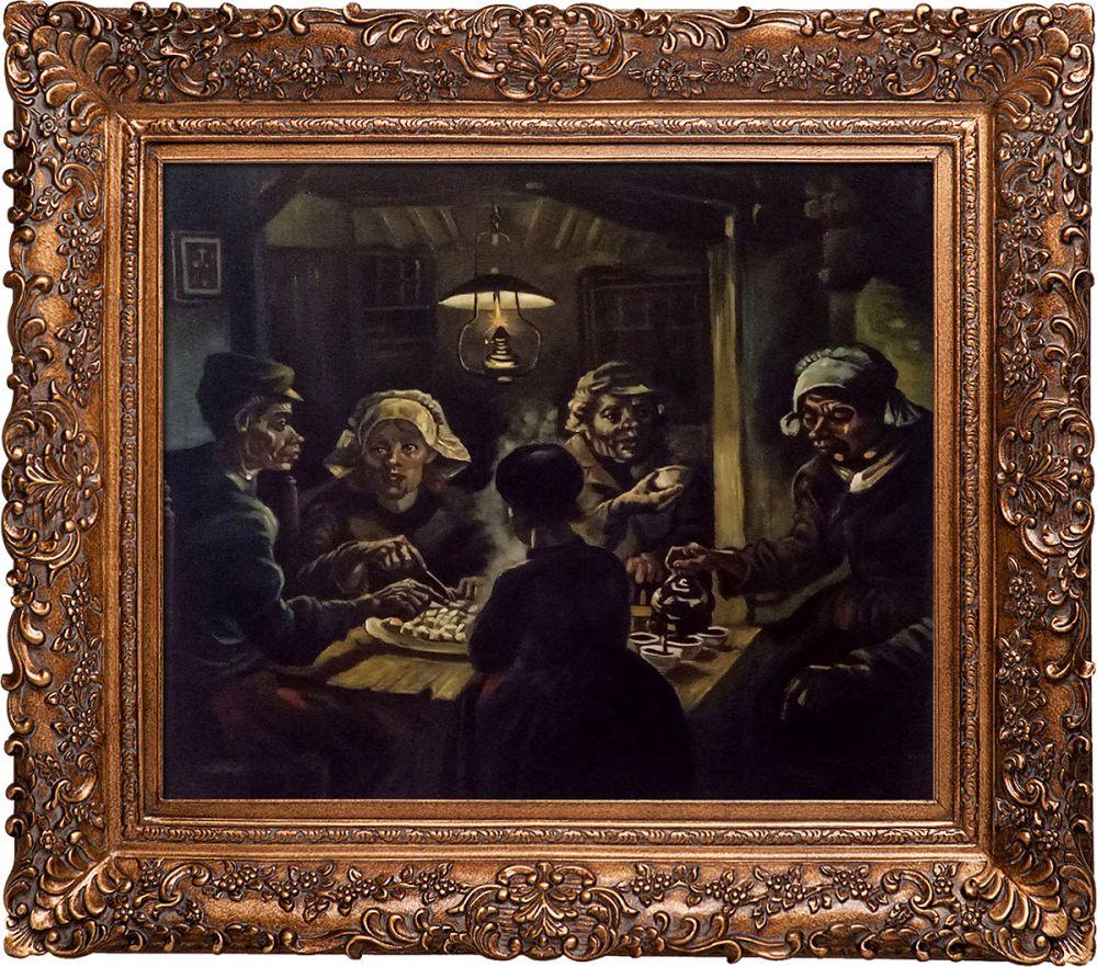 The Potato Eaters Preframed - Burgeon Gold Frame 20"X24"