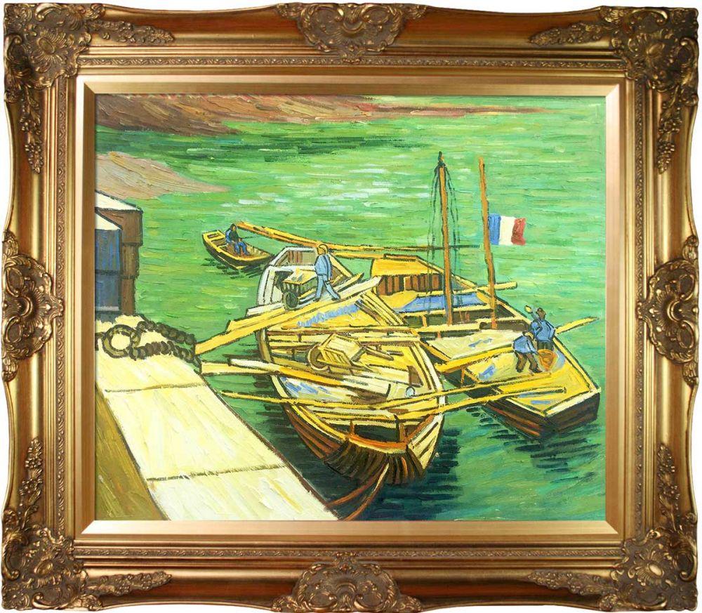 Boats du Rhone Pre-Framed - Victorian Gold Frame 20"X24"