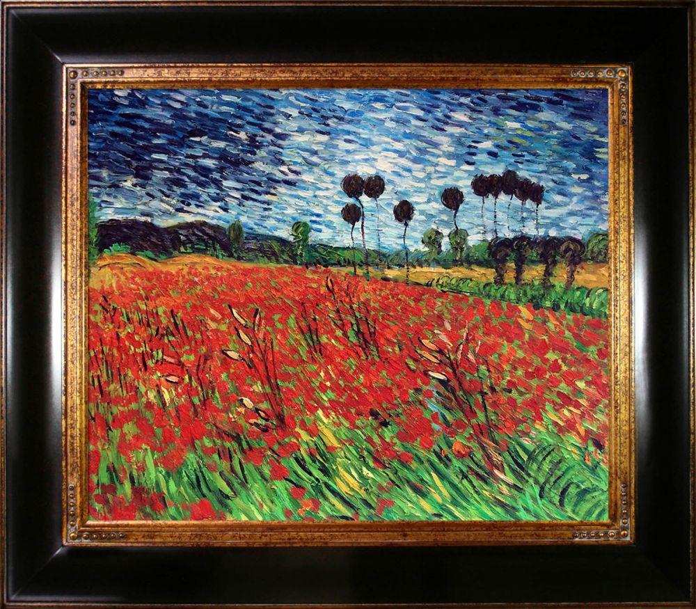 Field of Poppies Pre-Framed - Opulent Frame 20"X24"