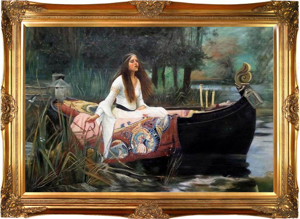 The Lady of Shalott Pre-Framed - Victorian Gold Frame 24"X36"