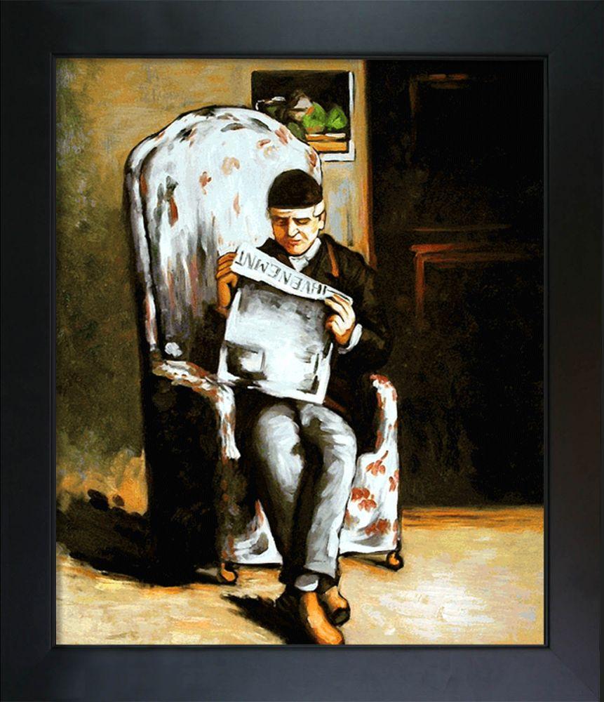 Artist's Father Reading - New Age Black Frame 20"X24"