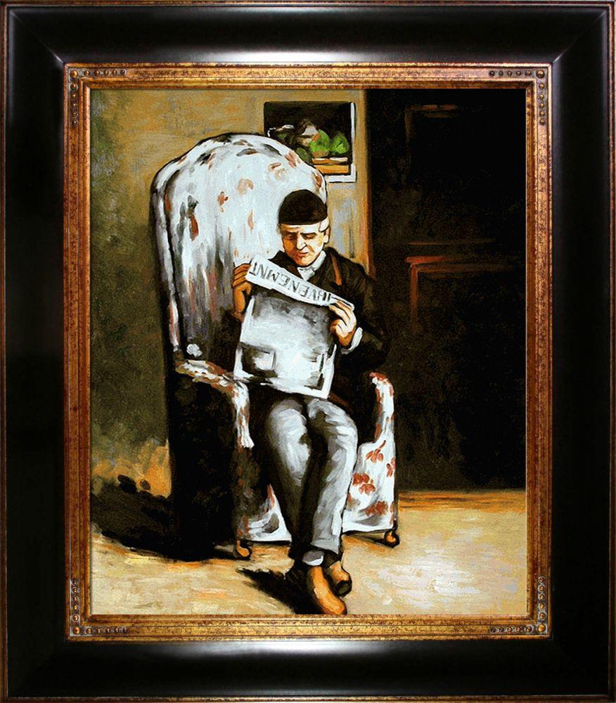 Artist's Father Reading - Opulent Frame 20"X24"