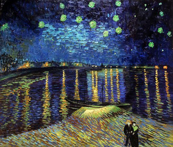 Starry Night Over The Rhone Oil Painting