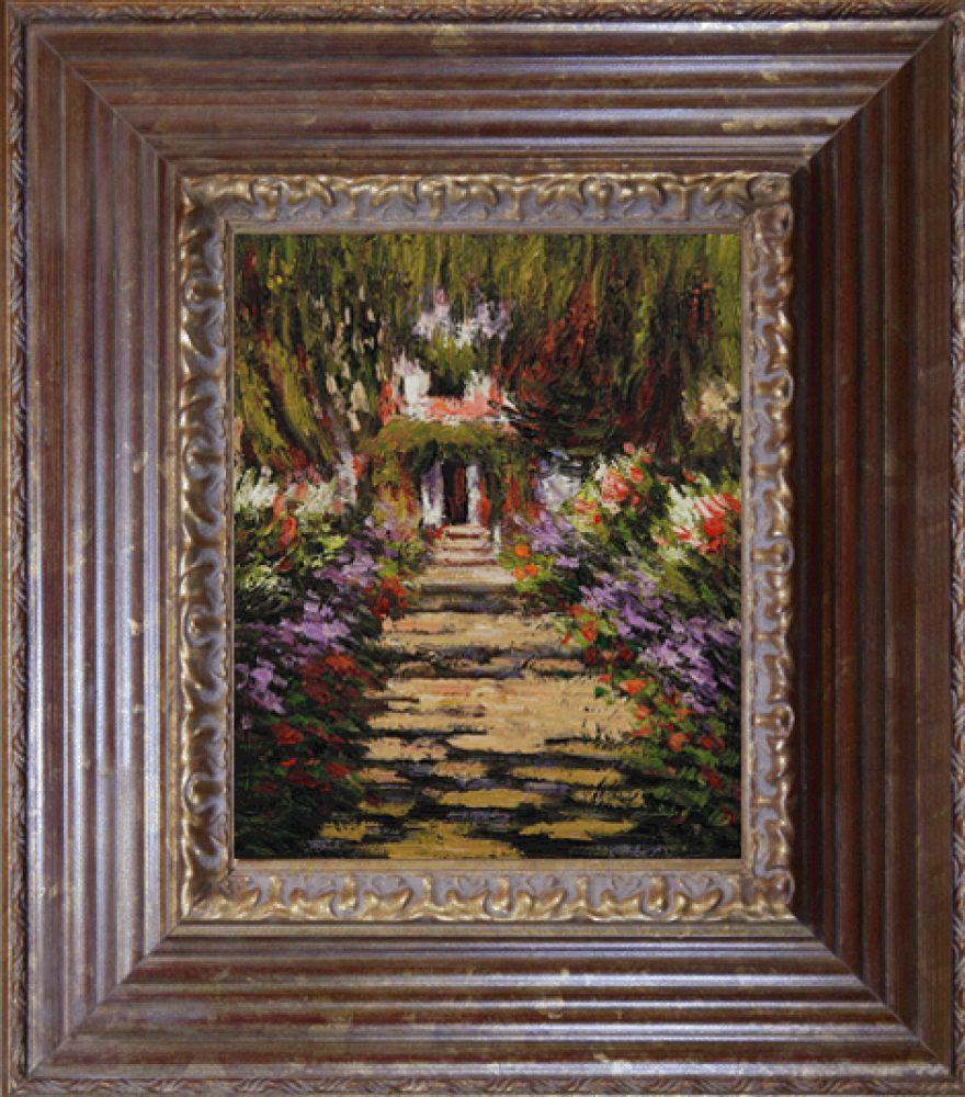 Garden Path at Giverny Pre-Framed - Vienna Red Frame 8