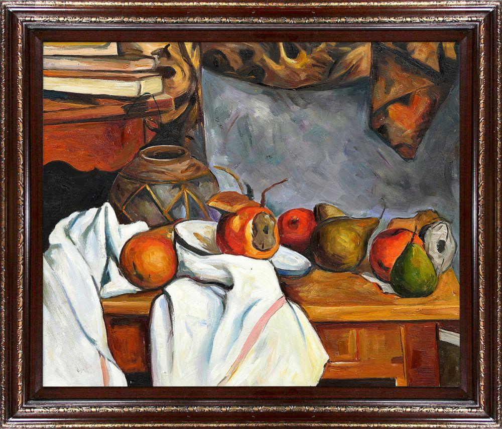 Ginger Pot with Pomegranate and Pears Pre-Framed