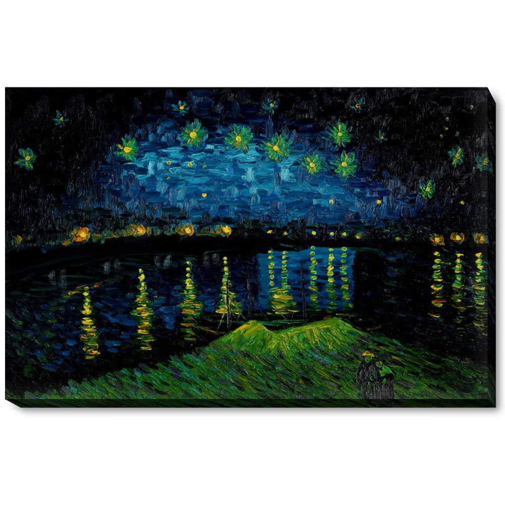 Starry Night Over the Rhone Pre-Framed - Gallery Wrap 24"X36"