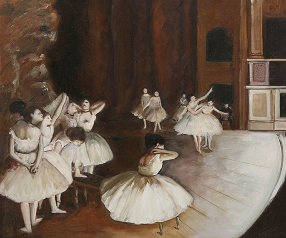 Ballet Rehearsal on the Stage