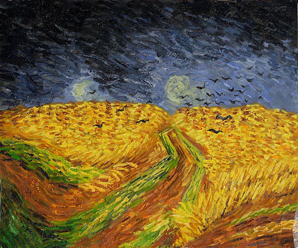 Wheat Field With Crows