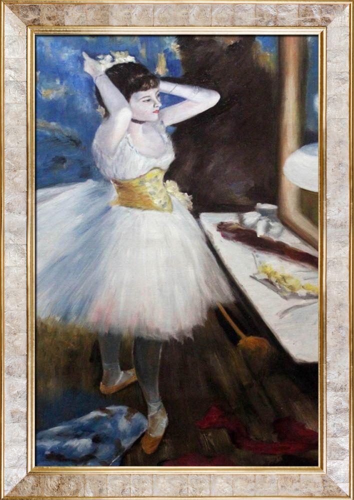 Dancer in Her Dressing Room Pre-Framed - Gold Pearl Frame 24" X 36"