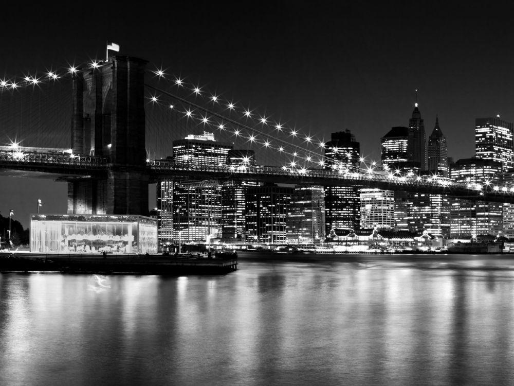 Night Skyline, Manhattan Brooklyn Bridge