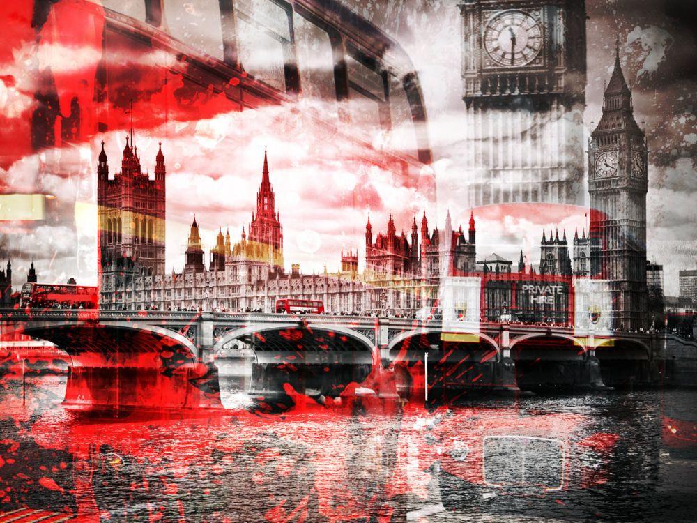 City Art, London Red Bus Composing