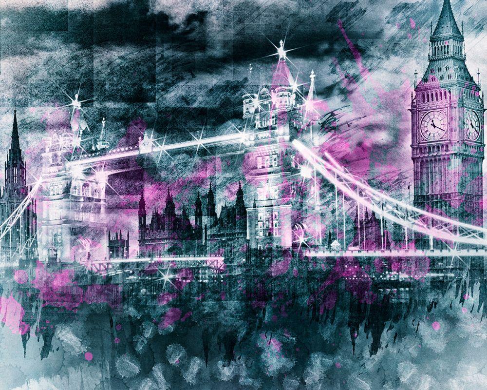 Modern Art, London Tower Bridge and Big Ben