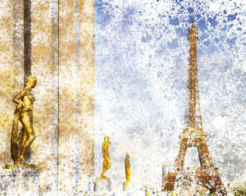 City Art, Paris Eiffel Tower and Trocadero