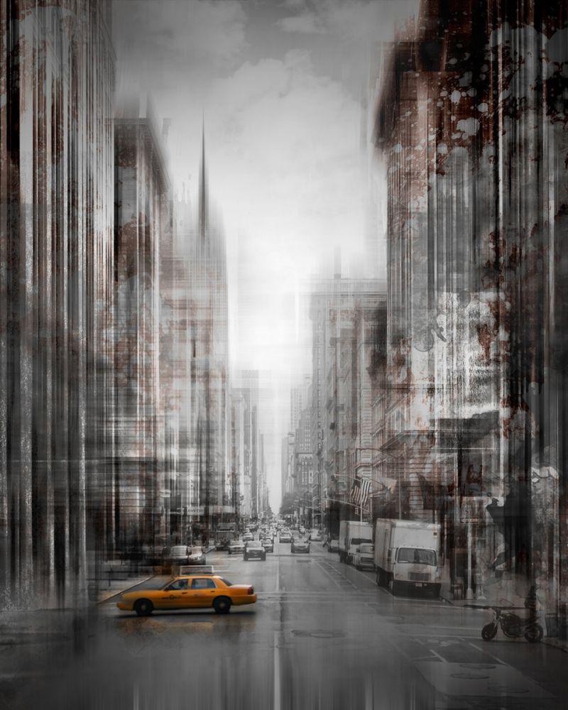 City Art, NYC 5th Avenue Yellow Cab