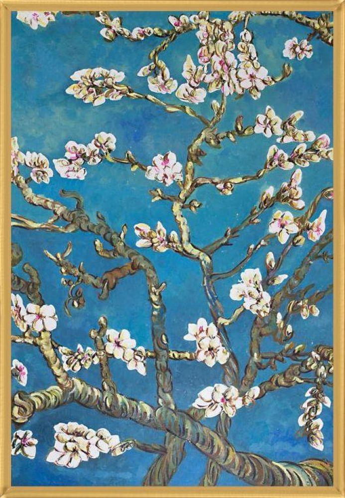 Branches Of An Almond Tree In Blossom Pre-framed - Piccino Luminoso Frame 24" X 36"