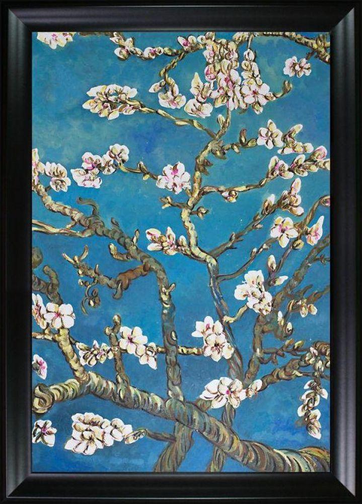Branches Of An Almond Tree In Blossom Pre-framed - Black Matte Frame 24"X36"