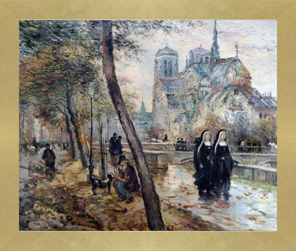 Notre-Dame de Paris Pre-framed - Semplice Specchio Frame 20" X 24"