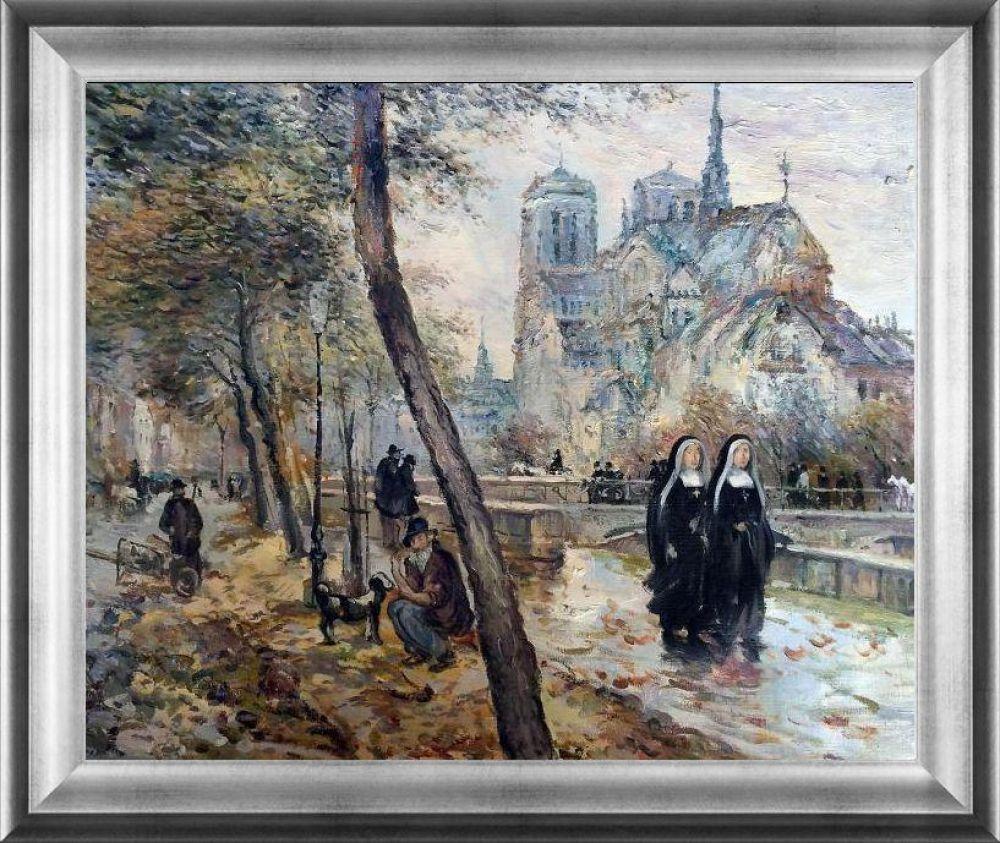 Notre-Dame de Paris Pre-framed - Athenian Silver Frame 20"X24"